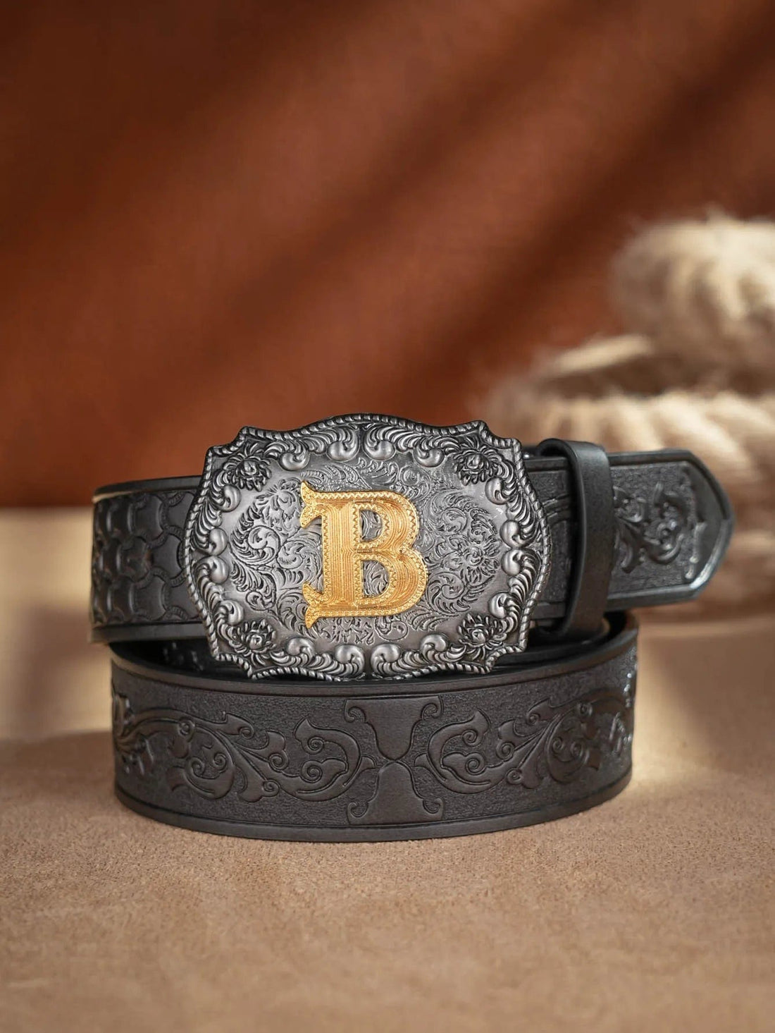 Mexican tooled leather belts