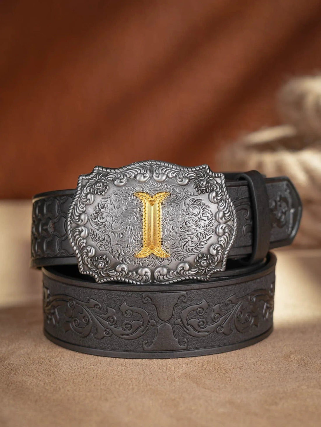 Mexican tooled leather belts