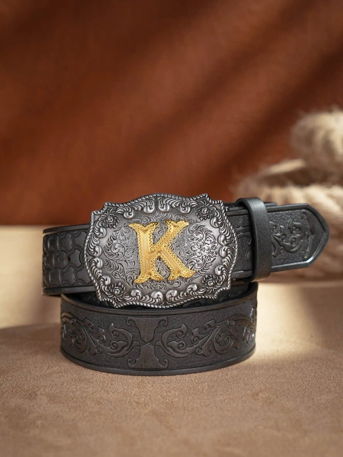 Mexican tooled leather belts