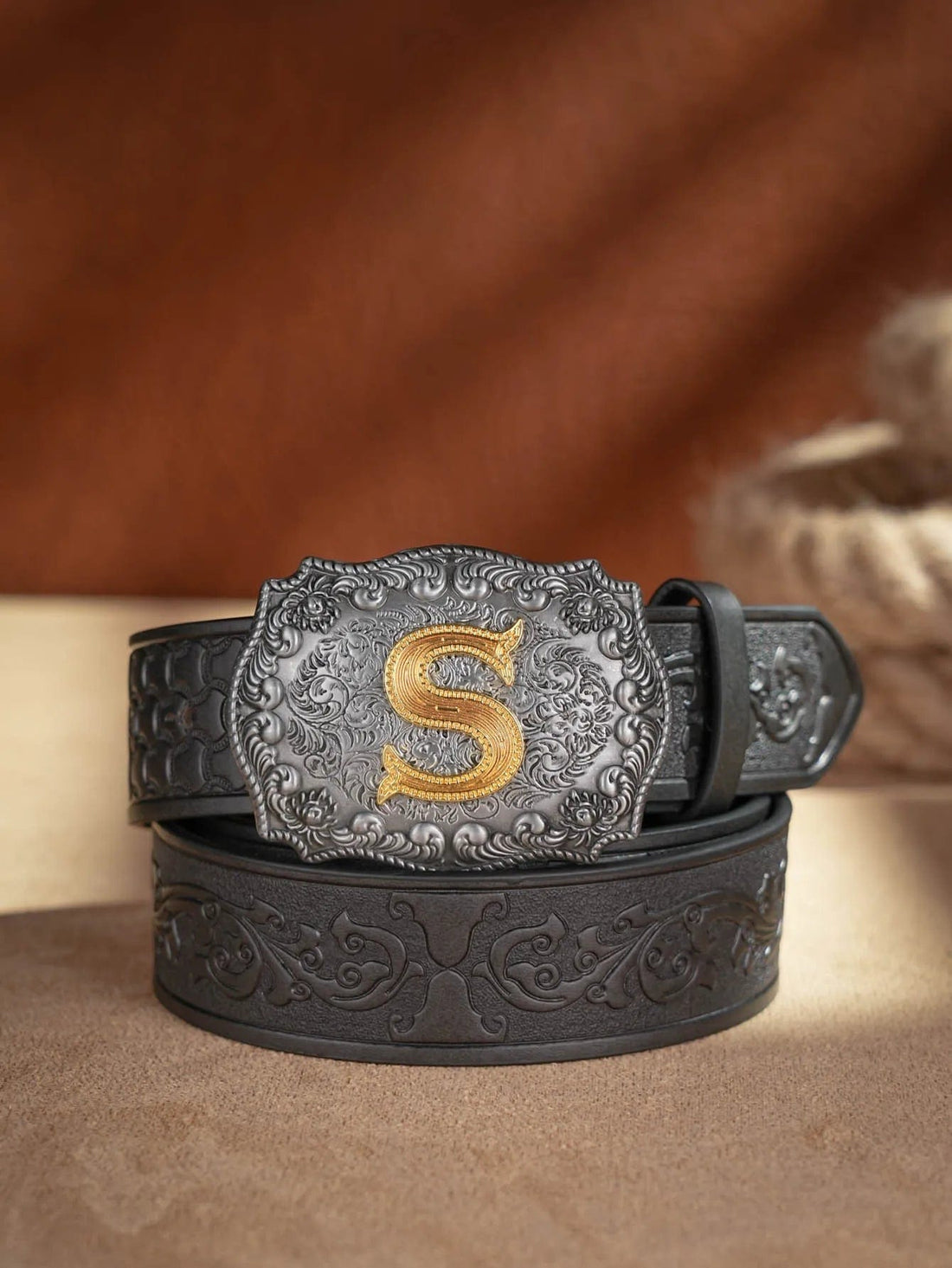 Mexican tooled leather belts