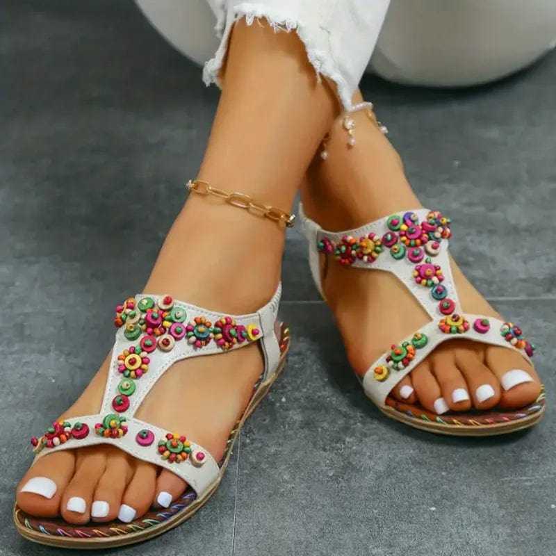 White mexican sandals