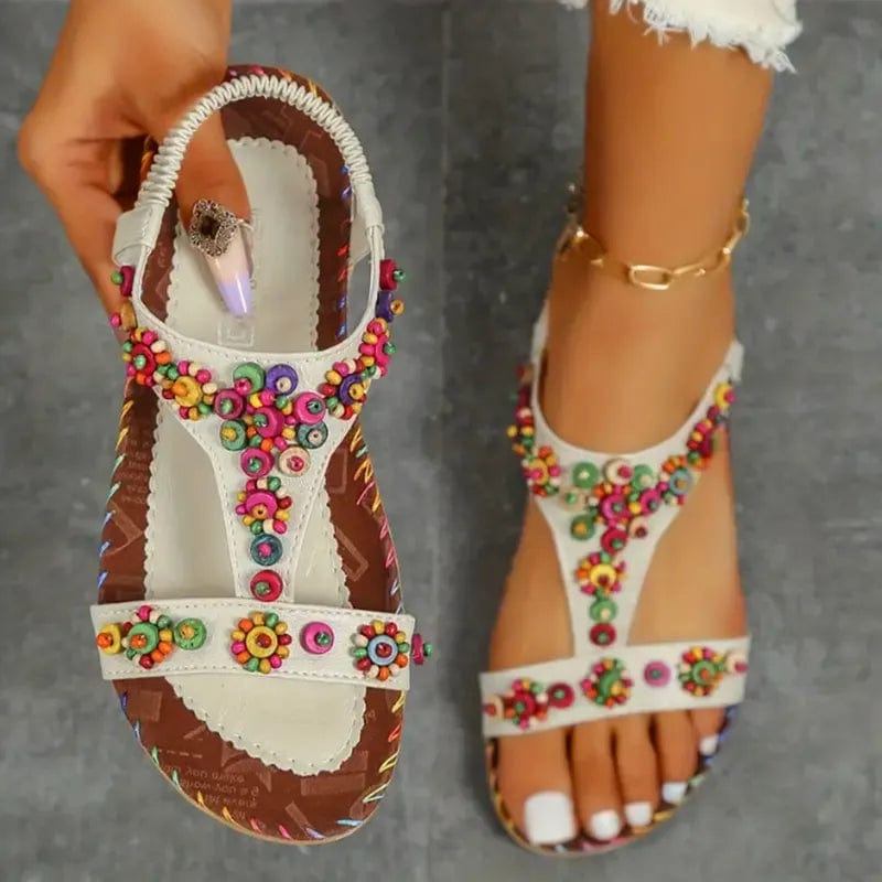 White mexican sandals