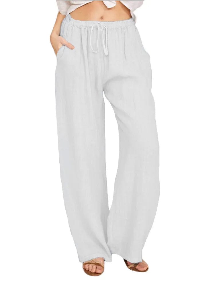 White Mexican style pants