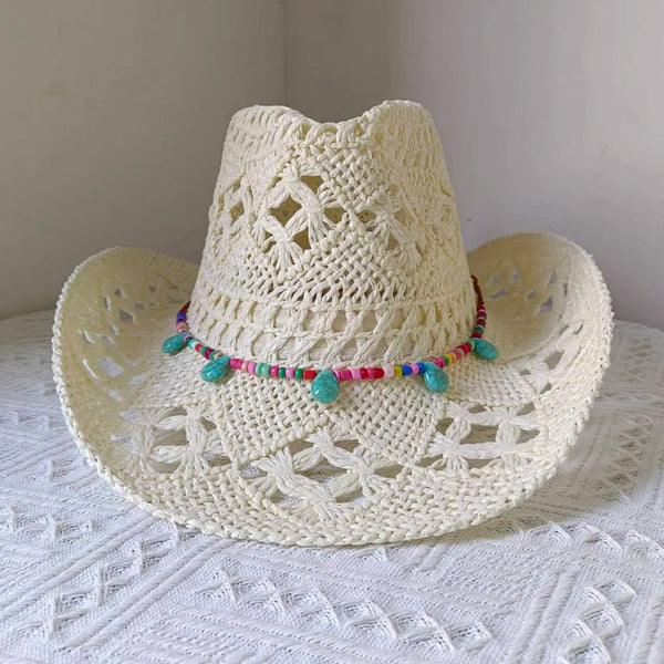 White Straw Mexican Cowboy Hat | Mexican Clothing